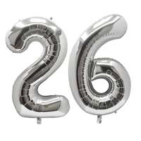 Ballons en aluminium géants de 40 pouces, chiffres 0 à 9, pour décorations de fête d'anniversaire, ballons en aluminium à l'hélium