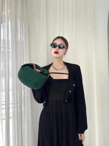 Bolso Jodie de cristal brillante de cuero genuino para mujer a la moda con nudo, bolsos Hobo para mujer, bolso de mano, monedero nuevo, monedero de noche - Product Image 4