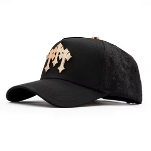 Casquettes de baseball personnalisées en daim avec broderie logo, 5 panneaux, doublure en satin, noir, avec cadre, livraison gratuite - Product Image 2