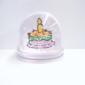 Globe photo scintillant interactif 9*9*8.5cm, kit de globe à neige DIY pour dessins d'enfants, artisanat en plastique vide pour le bricolage - Product Image 4