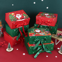 Boîte cadeau magnétique pliable prête à être expédiée, montage facile, emballage de Noël pour la vente au détail, emballage plat pliable