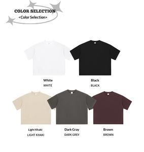 เสื้อยืดโอเวอร์ไซส์ 230 กรัม สตรีทแวร์ ผ้าฝ้าย 100% แขนสั้น สำหรับผู้ชาย พิมพ์ลาย DTG แบบกำหนดเอง เนื้อผ้าหนา น้ำหนักมาก - Product Image 3