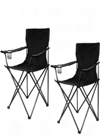 Chaise de camping pliable portable avec porte-gobelet, chaise d'extérieur légère et pliable pour le camping, les pique-niques, la plage et les voyages