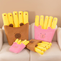 Peluches Capybara Frites Personnalisées, Jouets en Peluche en Coton PP, Jouets en Peluche de Noël pour Enfants, Jouets Créatifs en Forme de Frites