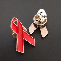 Broche personnalisée en émail souple avec ruban rose, plaquée nickel, pour la sensibilisation au cancer du sein et les collectes de fonds caritatives