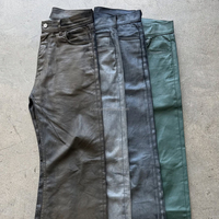 Jeans en denim slim fit de haute qualité, enduits de cire, sur mesure, design de luxe, coupe évasée, pantalons pour homme