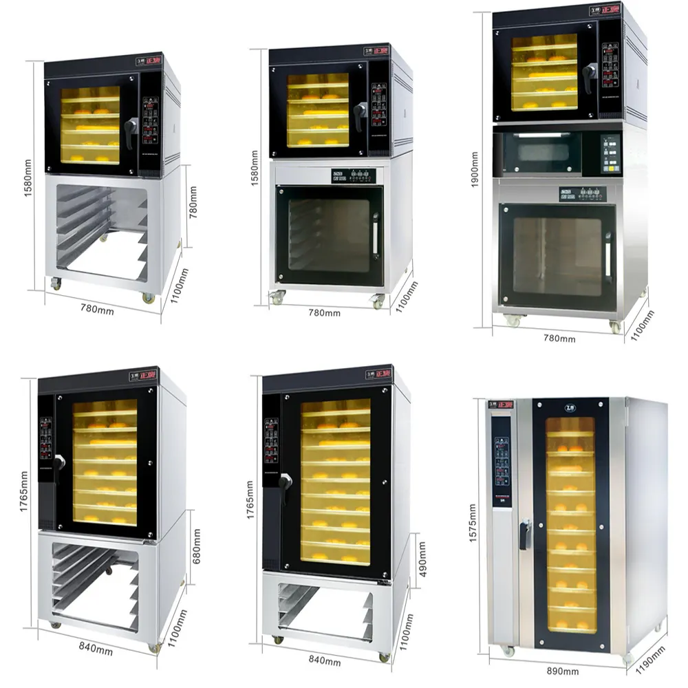 gas convection oven 8 trays convection oven bread baking machine with steam and digital control