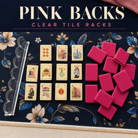Ensemble de mahjong américain de luxe, 160 tuiles en acrylique, design rose NYC Fashion City, pour femmes, adultes, clubs et cadeaux de vacances