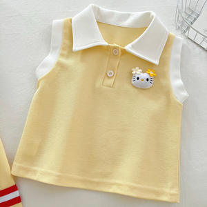 Nouvelle collection 2025 : Ensemble robe polo style coréen pour filles, motif lapin de dessin animé, style collège, pour <span class=keywords><strong>sœur</strong></span> et bébé 17272-17273 - Product Image 4