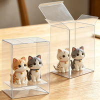 Boîte d'emballage en plastique transparent sur mesure, en matériaux mixtes, pliable, à assembler soi-même, pour figurine de personnage en vinyle