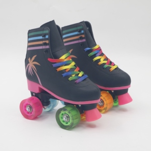 Yijiu Regenboog Rolschaatsschoenen Met 4 Pu Kleurrijke Wielen Voor Dames En Heren Indoor & Outdoor - Product Image 1