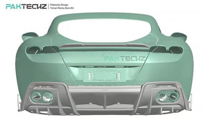 Kit carrosserie en fibre de carbone style PAK pour Ferrari Roma, état neuf, comprenant lèvre avant, jupes latérales, diffuseur, spoiler et capot. - Product Image 6