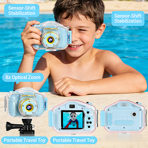 Cámara Sumergible para Niños, Sensor HD, Zoom Óptico, Portátil, Juguete de Viaje, Regalo de Cumpleaños para Niños y Niñas - Product Image 3