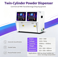 Distributeur automatique de poudre de thé au lait et de fruits HENGZHI à dosage précis, double trémie, 7-10L, qualité commerciale, pour magasin de thé au taro