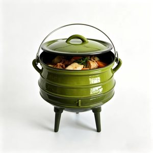 Casserole en fonte émaillée à trois pieds inspirée de l'Amérique du Sud pour le camping et la <span class=keywords><strong>cuisine</strong></span> - Product Image 1