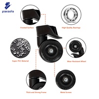 Roues de rechange pour valises, accessoires pour bagages, roulettes pour valises à roulettes, roues pour trolley 20 pouces 24 pouces, réparation de roues de valises TPE