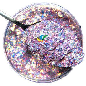 Polvo de purpurina Aurora redondo no tóxico para manicura, arte DIY, 100 g - Product Image 4