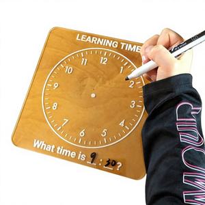 Horloge d'apprentissage Delarchi pour apprendre à lire l'heure, jouet éducatif pour les enfants de 2 à 4 ans - Product Image 1