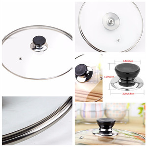 <span class=keywords><strong>Pentole</strong></span> Coperchio In Vetro Temperato Coperchio Wok <span class=keywords><strong>Pyrex</strong></span> Vetro Rotondo Cuoco Pan Coperchio Con La Manopola - Product Image 2