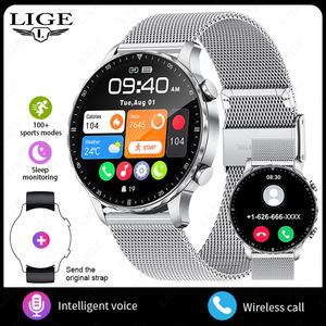 <span class=keywords><strong>Reloj</strong></span> Inteligente <span class=keywords><strong>LIGE</strong></span> con Correa de Acero Inoxidable, Monitor de Salud para Hombre, <span class=keywords><strong>Reloj</strong></span> Deportivo con Llamadas para Android e iOS - Product Image 4