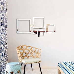 Самодельные наклейки на стену шестиугольной формы на заказ, акриловые 3d зеркальные наклейки, украшение для дома, изготовленные на заказ декоративные наклейки - Product Image 3