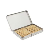 Boîte en étain étanche à l'humidité, emballage, boîte à médicaments en métal sécurisée pour les enfants avec un plateau en silicone