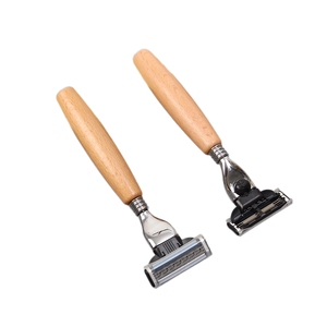 Rasoir de sécurité à manche en bois pour hommes, <span class=keywords><strong>Gillette</strong></span> <span class=keywords><strong>Mach</strong></span> <span class=keywords><strong>3</strong></span> pour système de rasoir à <span class=keywords><strong>3</strong></span> <span class=keywords><strong>lames</strong></span>, recharges de cartouches de <span class=keywords><strong>lames</strong></span> de rasoir - Product Image 3