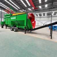 Crible rotatif portatif sur roues pour le criblage sur site de la terre de surface, du compost, du sable et du gravier, avec certification CE