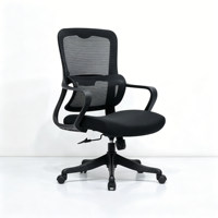 Chaise de bureau moderne en maille respirante, pivotante, avec support lombaire réglable pour poste de travail