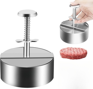 Prensa de Hambúrguer em Aço Inoxidável, Modelador Redondo, Utensílio para Fazer Hambúrguer com Recheio Antiaderente - Product Image 1