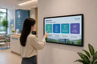 Écran d'affichage numérique commercial AIYOS 24 pouces IPS, écran tactile mural, écran LCD publicitaire pour les entreprises
