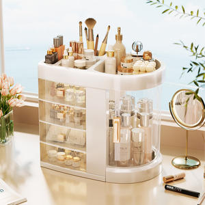 Organisateur de maquillage pour influenceurs TikTok, boîte de rangement de bureau avec tiroirs, compartiment transparent de 35L pour les soins de la peau et les rouges à lèvres - Product Image 4
