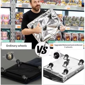Factory Direct Sales Portable Thickened Shopping <b>Bag</b> with Wheels <b>Folding</b> Duffel <b>Bag</b> Trolley Large Capacity Storage <b>Bag</b> - Product Image 3