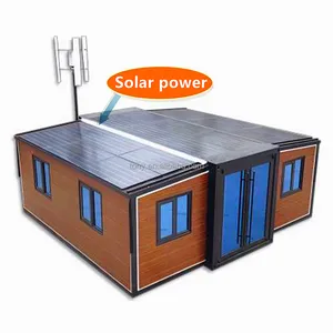 Maisons d'extérieur à énergie solaire en milieu sauvage 2 chambres avec cuisine salle de bain Hôtels de tourisme Petite maison Maisons préfabriquées en conteneur