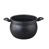Pot à couscous 10L Vapeur Noir Aluminium Antiadhésif 2 Niveaux Couscoussier Pot à Couscous 26CM