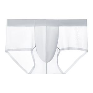 Slip en soie de glace volant à clé <span class=keywords><strong>banane</strong></span> ultra-mince sans couture respirant séchage rapide en nylon antibactérien entrejambe sous-vêtements pour hommes - Product Image 5