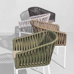 Tabouret de bar extérieur en corde tressée durable LLF pour bistro, café et restaurant - Product Image 5