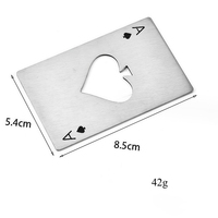 HXY Blank sublimazione di spessore asso di picche tipo di carta di credito apribottiglie Creative a forma di carta da Poker in acciaio inossidabile
