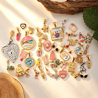 Pendentif de voyage étanche DIY en acier inoxydable plaqué or 18 carats pour maillot de bain, tongs et lunettes de soleil, accessoires de bijoux