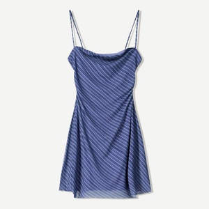 Robe Courte Sexy Rayée Sans Manches et Dos Nu pour Femme – Nouvelle Collection Été 2025 - Product Image 4