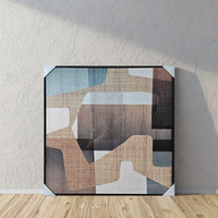 Peinture à l'huile sur toile de style minimaliste moderne Design d'usine personnalisé avec cadre noir Décoration murale en matériau PS