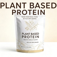 Poudre de protéines végétales pour la musculation, marque privée OEM, 594 g (20,9 oz), saveur vanille, complément alimentaire énergétique