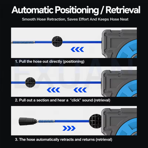 Automatic <b>Retractable</b> <b>Hose</b> Reel Air Drum Durable Air <b>Pipe</b> for Car Beauty Repair Pneumatic Tool Compatible with Air Compressor - Product Image 6