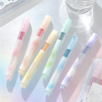 Stylos surligneurs pastel parfumés à paillettes 6 couleurs, parfum floral, pour enfants, école, études, planification, journalisation, boîte de présentation