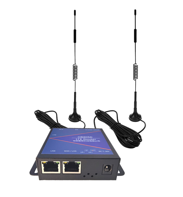 LTE Industrial CPE Router 3G/4G LAN/WiFi 300Mbps Casing Nano SIM USB TTL Support Command with 2 LAN Adapter Optional