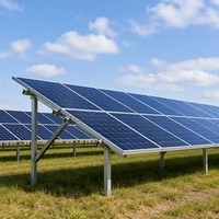 Système de montage pour ferme solaire, structure de support au sol pour panneaux photovoltaïques, pour projet utilitaire