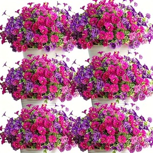 <span class=keywords><strong>Flores</strong></span> artificiales resistentes a los rayos UV arbusto artificial Morning Glory <span class=keywords><strong>flores</strong></span> <span class=keywords><strong>de</strong></span> <span class=keywords><strong>plástico</strong></span> que no se desvanecen adecuadas para exteriores - Product Image 1