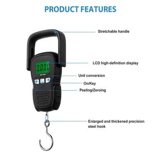 Báscula Electrónica Portátil de 50 kg para Uso Doméstico y Comercial, para Compras y Entrega de Paquetes, con Gancho de Resorte - Product Image 1