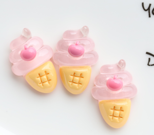 Cuore in resina trasparente per cartoni animati con ali ragazza rana coniglio orso cane testa di gatto fiocco cono gelato stella OK fungo flatback charm - Product Image 5