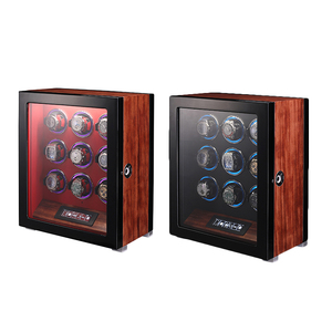 <span class=keywords><strong>Remontoir</strong></span> de <span class=keywords><strong>montre</strong></span> de luxe en noyer 9 fentes pour montres automatiques pour hommes <span class=keywords><strong>prix</strong></span> d'usine serrure à empreintes digitales sur mesure - Product Image 4